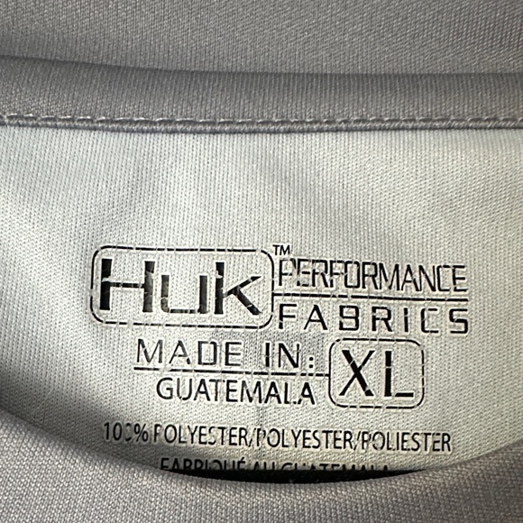 Huk Men's Long Sleeve Gray and Blue Tee - Picture 2 of 3